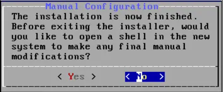 Configuration manuelle "no"