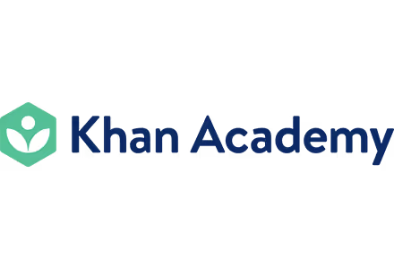 Logo de Khan Academy, affichant un icône en forme de bouclier vert et le texte 'Khan Academy' en bleu