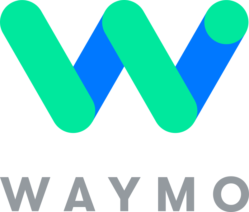 Logo Waymo avec un W Vert et bleu